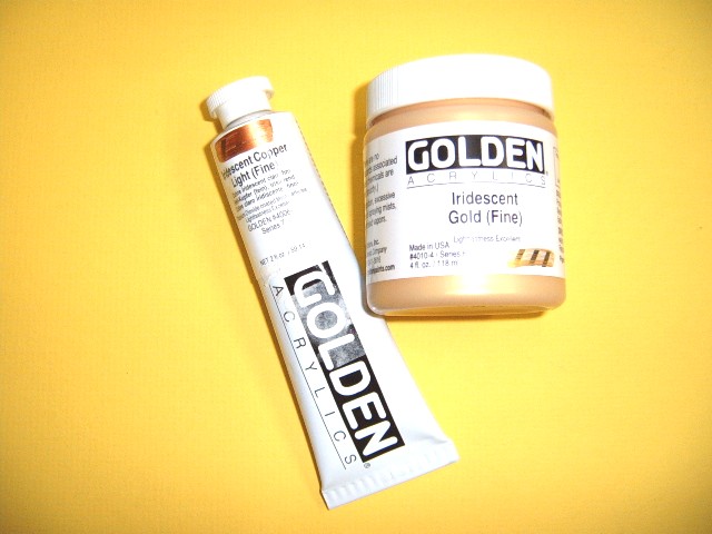Golden Iridescent Acrylics